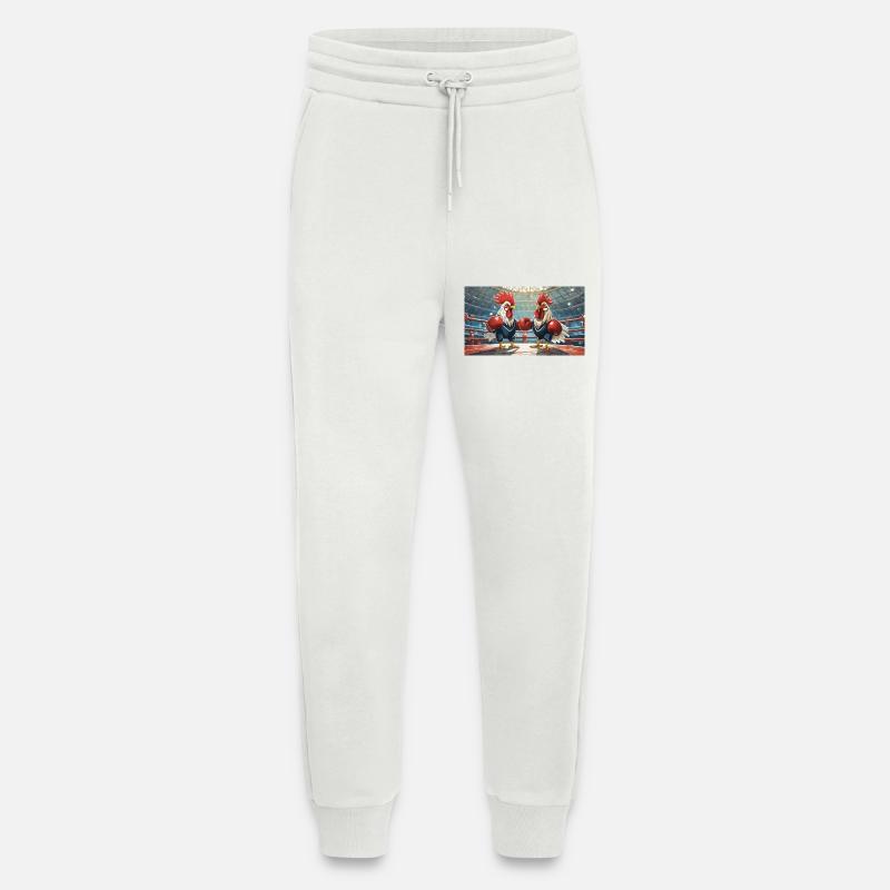 Pun ambiguous expression – Kampfhähne (gamecocks) - Jogging Pants - made by SPREAD  - OFF WHITE