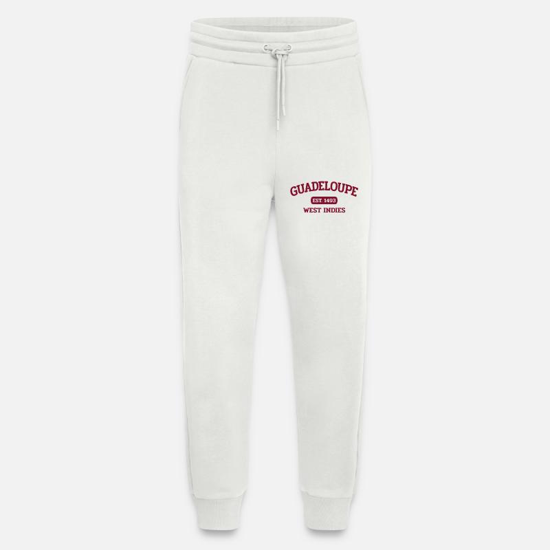 Guadeloupe - Point-à-Pitre - Caraïbes - Antilles - Pantalon de jogging bio décontracté fabriqué en UE - OFF WHITE