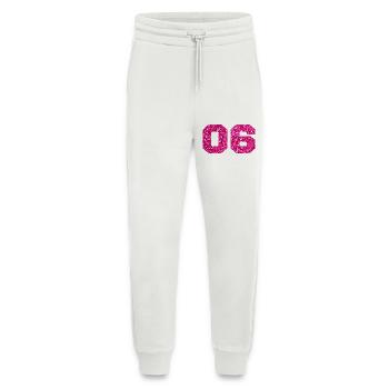Number 6 Pink Glitter - 6th Anniversary - Jogging Pants - made by SPREAD  - OFF WHITE - Front