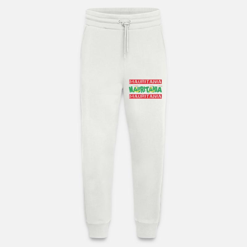 Mauritania Text Flag - Jogging Pants - made by SPREAD  - OFF WHITE