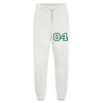 Numéro 4 sport vert - Pantalon de jogging bio décontracté fabriqué en UE - OFF WHITE - Devant