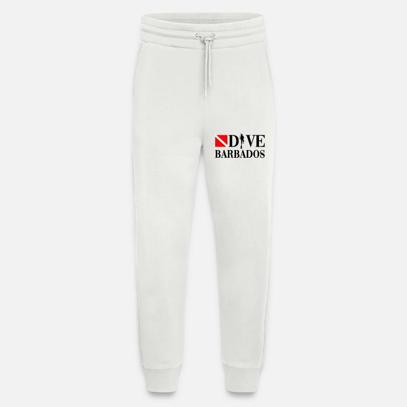 Plongée - Barbade - Plongeurs - Plongée - Antilles - Pantalon de jogging bio décontracté fabriqué en UE - OFF WHITE