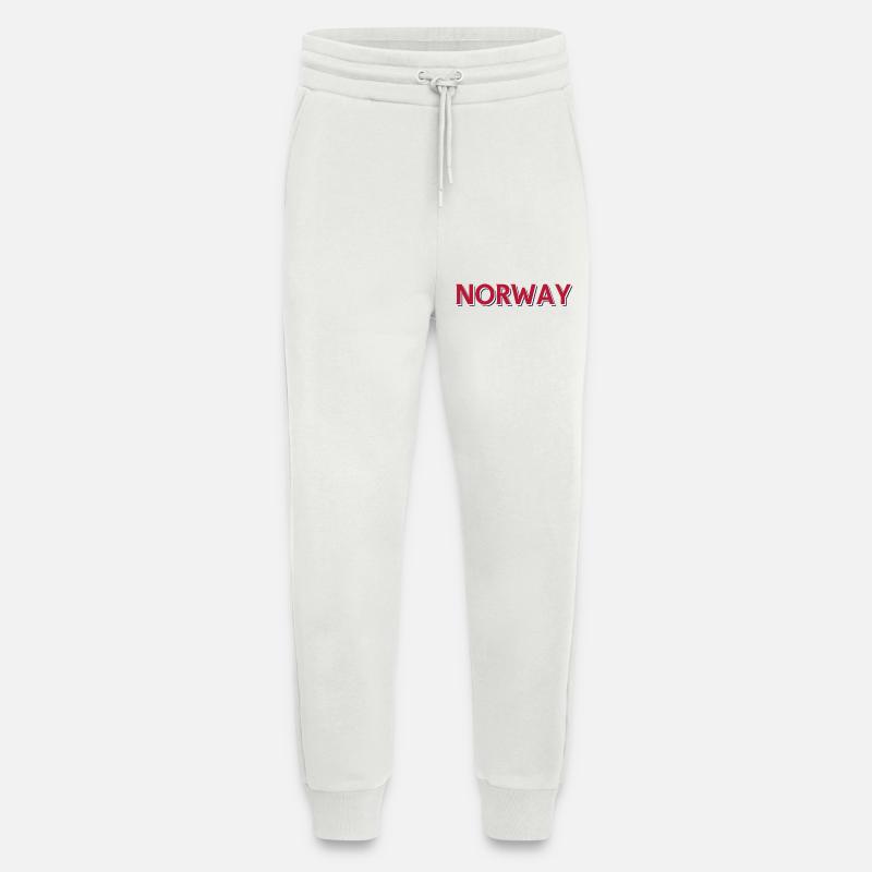 Mountain landscape with midnight sun - Jogging Pants - made by SPREAD  - OFF WHITE