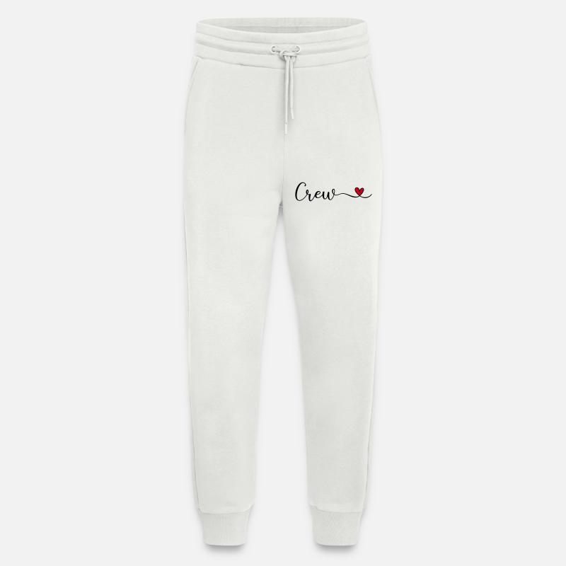 Crew mit Herz Design - Jogginghose - made by SPREAD - OFF WHITE