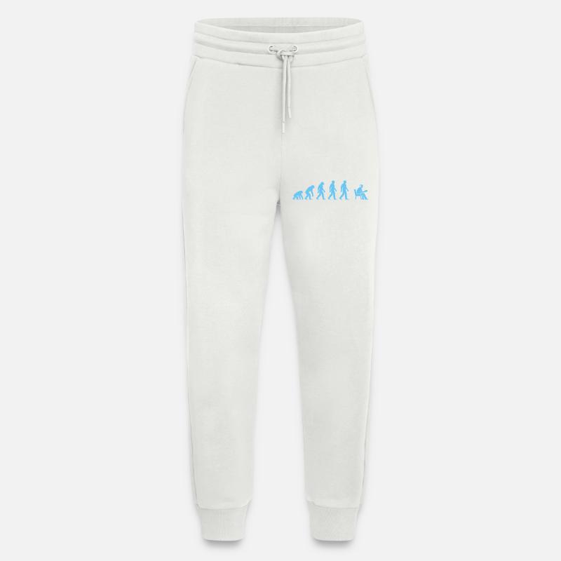 Évolution vers le travail de bureau - Pantalon de jogging bio décontracté fabriqué en UE - OFF WHITE