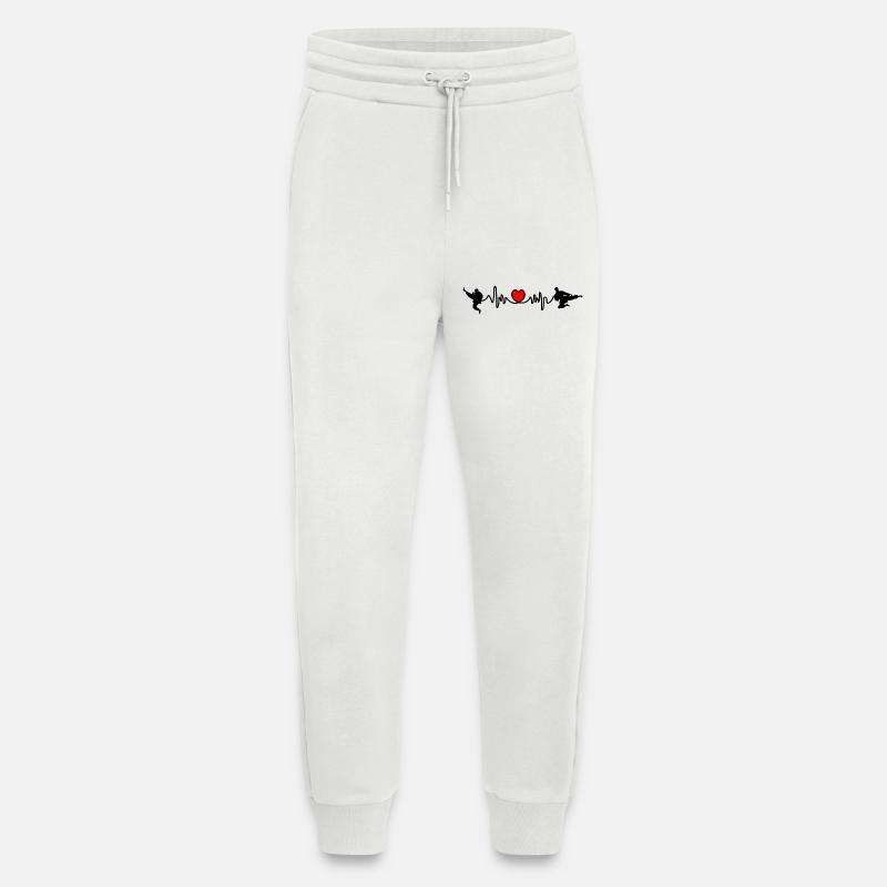 Karate Cardio oder Herzfrequenz mit Karate-Kicks - Jogginghose - made by SPREAD - OFF WHITE