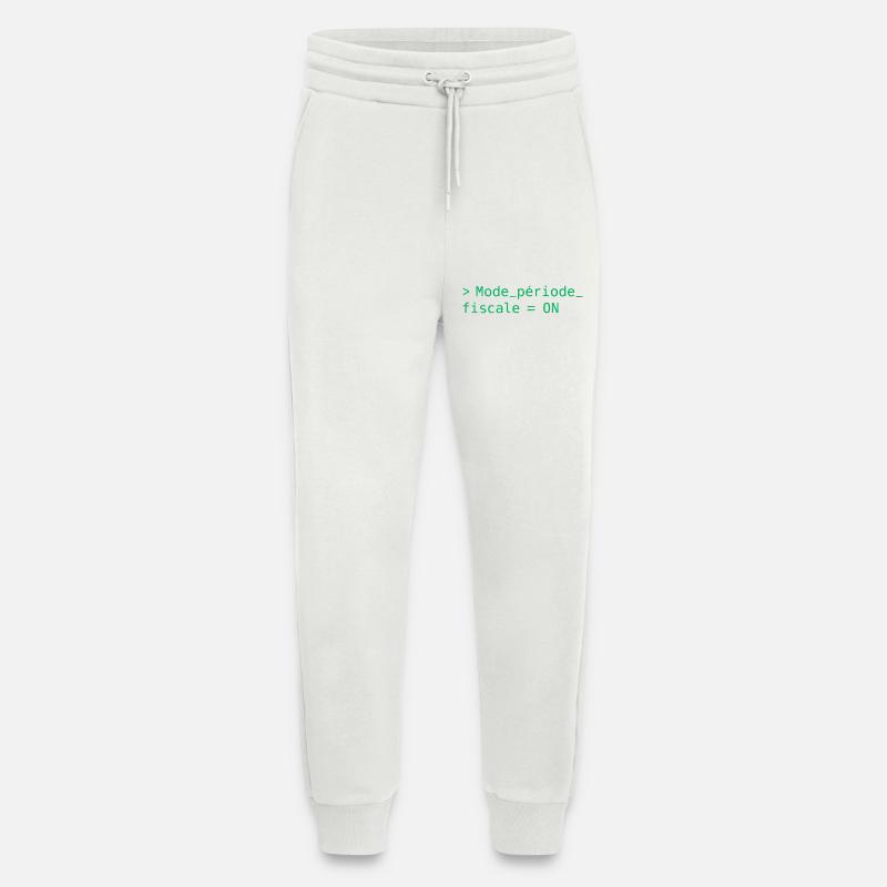 Fiscal period: slow loading, fast coffee - Jogging Pants - made by SPREAD  - OFF WHITE