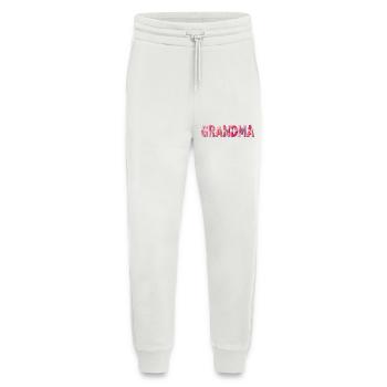 Grandmother Pink Plaid Letters Patchwork - Jogging Pants - made by SPREAD  - OFF WHITE - Front