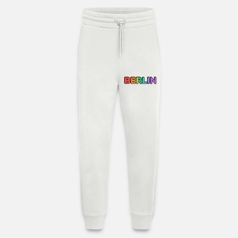 Berlin Rainbow Gradient Letters LGBT - Jogging Pants - made by SPREAD - OFF WHITE