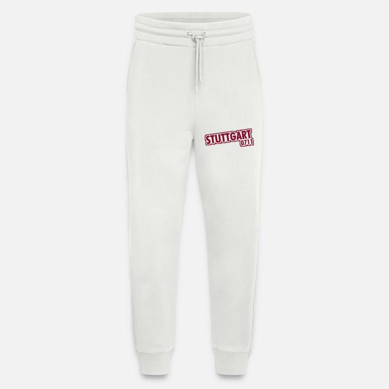 Stuttgart - 0711 - Area Code - Baden-Württemberg - Jogging Pants - made by SPREAD  - OFF WHITE