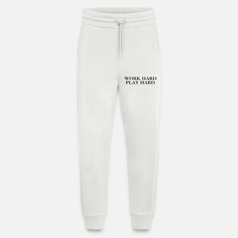 work hard play hard - schwarz - Jogginghose - made by SPREAD - OFF WHITE