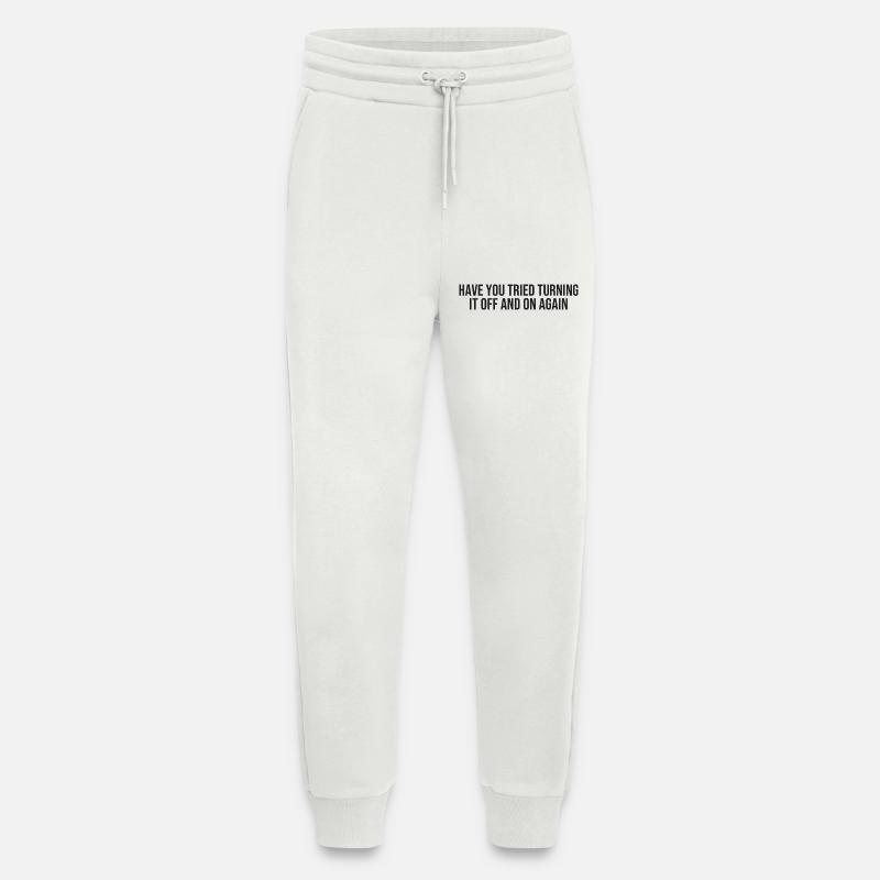 Support technique informatique - Pantalon de jogging bio décontracté fabriqué en UE - OFF WHITE