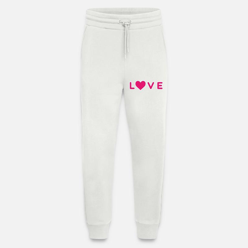 LOVE Design mit Herz - Jogginghose - made by SPREAD - OFF WHITE