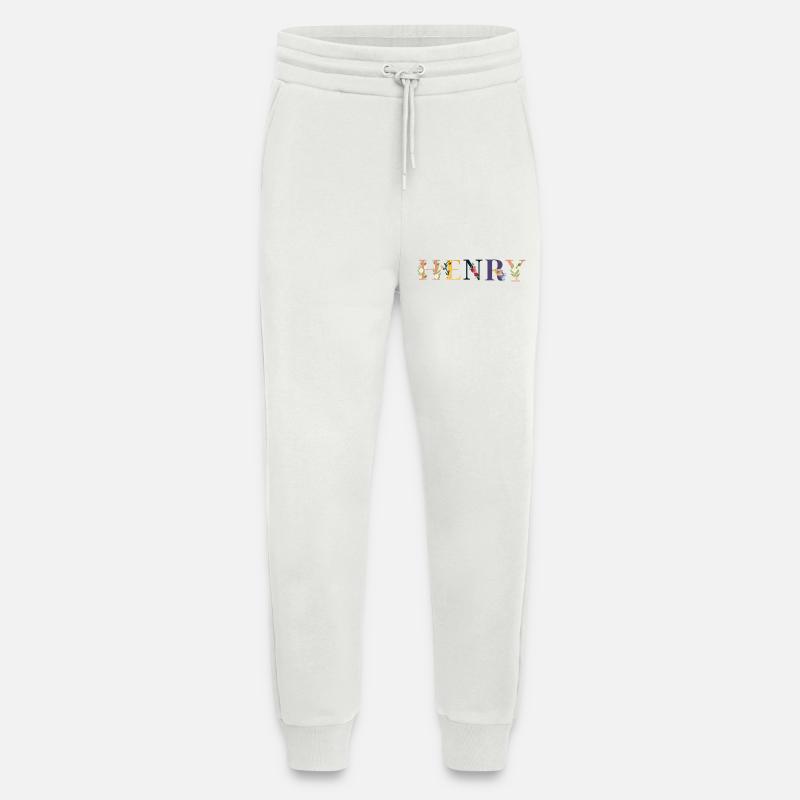 HENRY Name mit Blumen geschmückt - Jogginghose - made by SPREAD - OFF WHITE