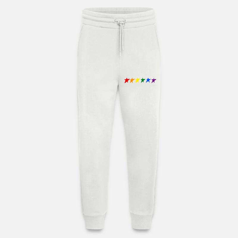 STERNE MIT LGTB-FARBEN - Jogginghose - made by SPREAD - OFF WHITE