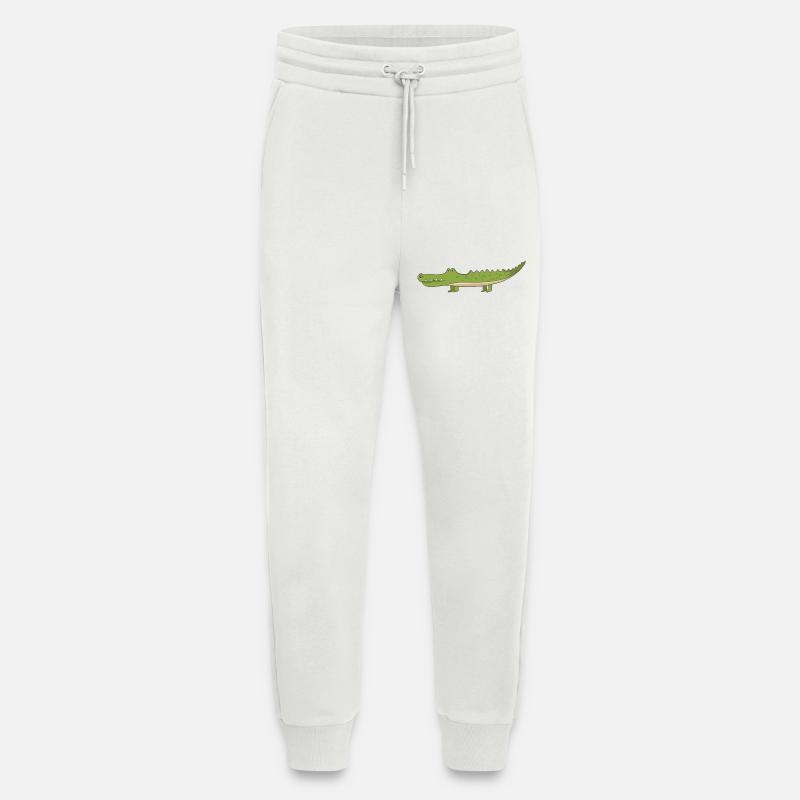 crocodile - Jogging Pants - made by SPREAD  - OFF WHITE