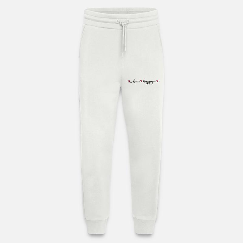 be happy - Jogging Pants - made by SPREAD  - OFF WHITE