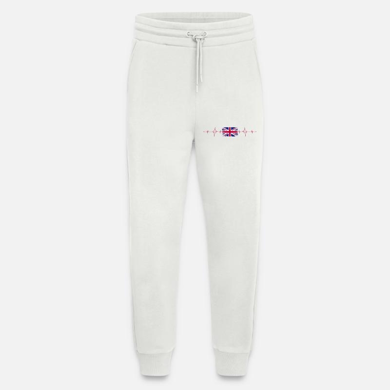Union Jack Heartbeat Edition - Jogging Pants - made by SPREAD  - OFF WHITE