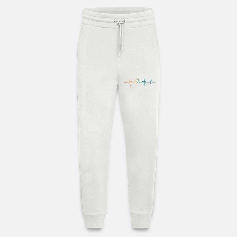Herzschlag Retro Stammbaum - Jogginghose - made by SPREAD - OFF WHITE