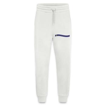 Icône du drapeau suédois - Pantalon de jogging bio décontracté fabriqué en UE - OFF WHITE - Devant