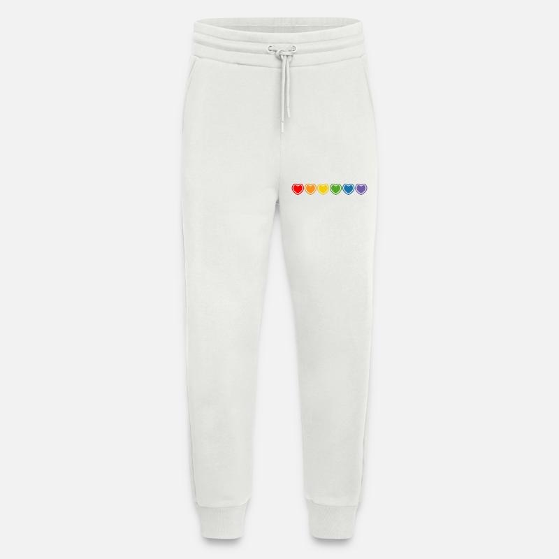 LGBT Regenbogenherzchen - Jogginghose - made by SPREAD - OFF WHITE