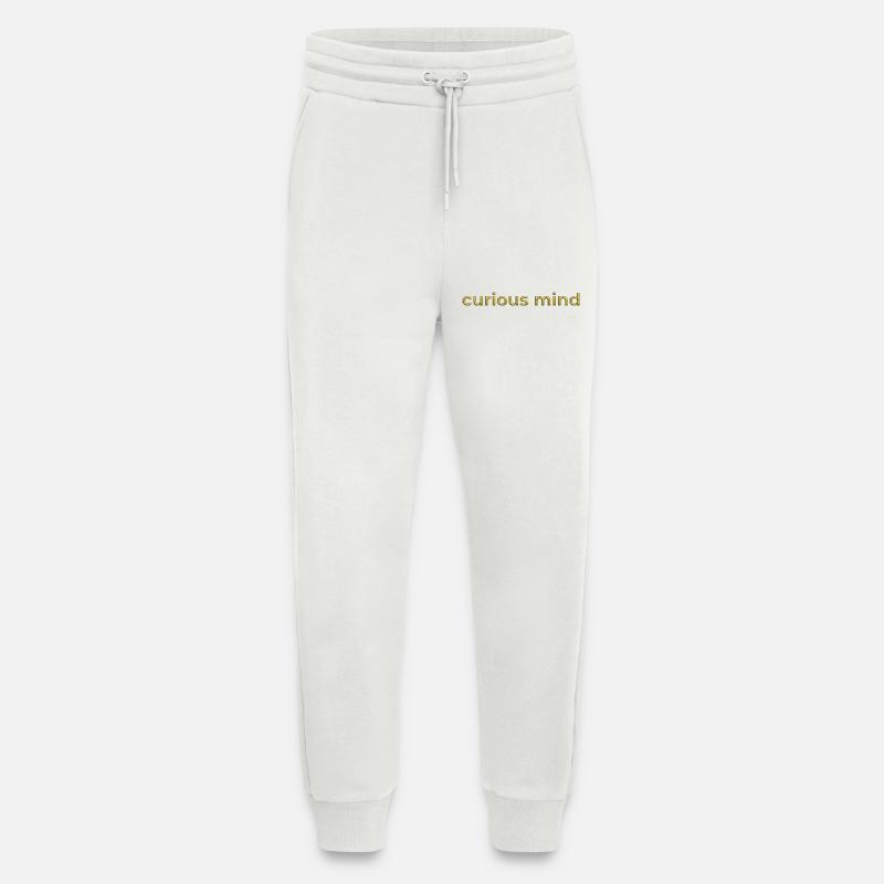 curious mind gold 3d schrift positive mindset - Jogginghose - made by SPREAD - OFF WHITE