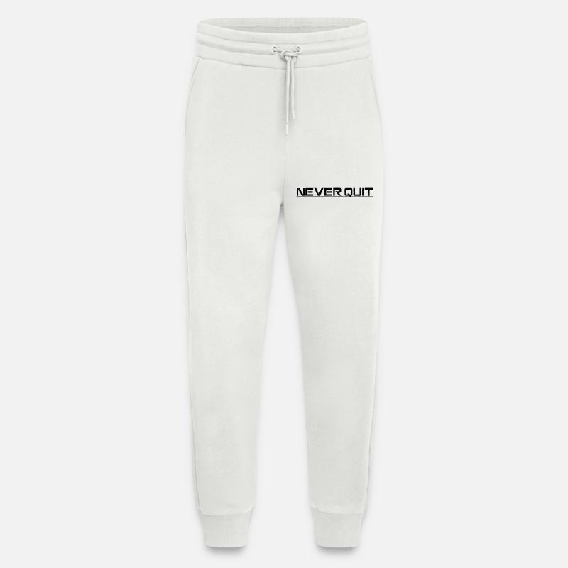 Never Quit Endurance Motif - Jogging Pants - made by SPREAD  - OFF WHITE