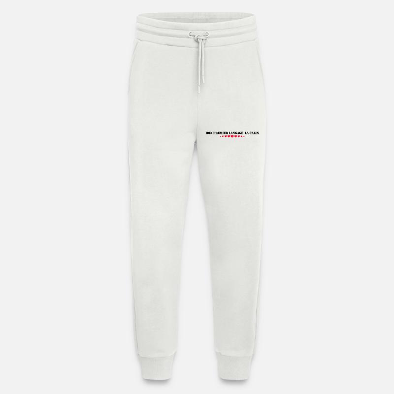 My first language: hugging - Jogging Pants - made by SPREAD  - OFF WHITE