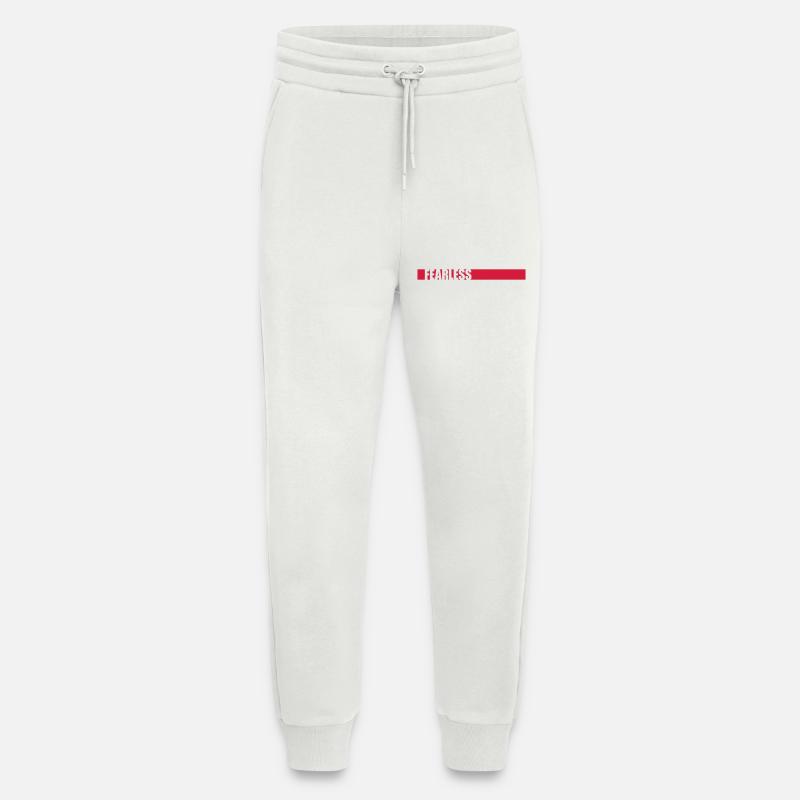 fearless Text Zitat Design - Jogginghose - made by SPREAD - OFF WHITE