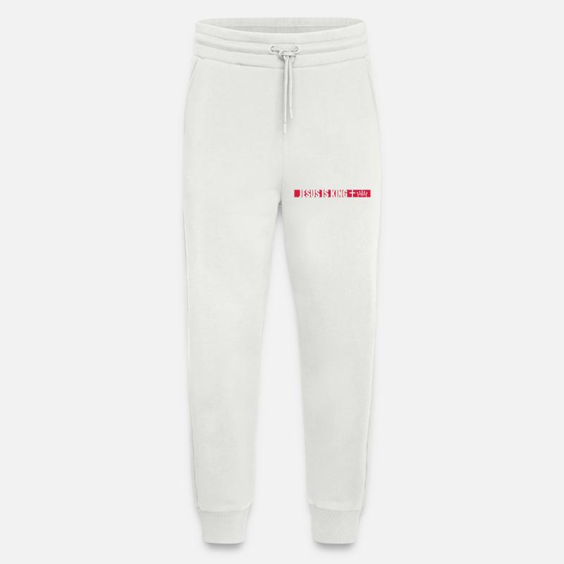 jesus is king quote - Jogging Pants - made by SPREAD - OFF WHITE