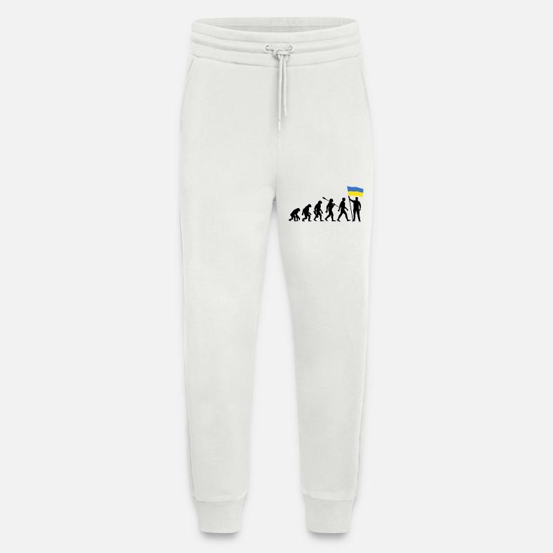 Ukraine - Evolution - Flag - Nation - Jogging Pants - made by SPREAD  - OFF WHITE