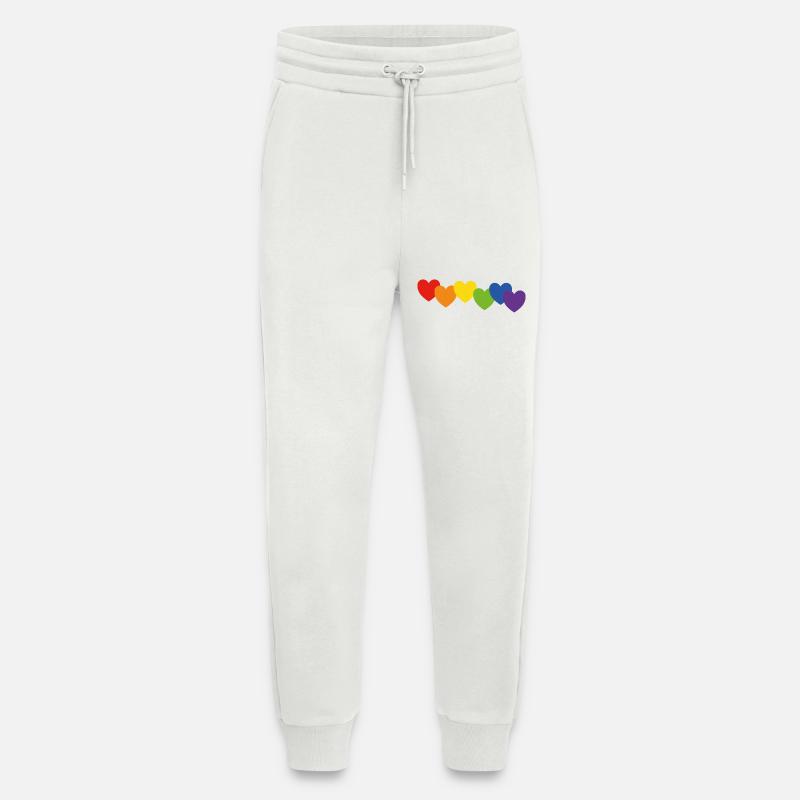 Herzen Regenbogenfarben - Jogginghose - made by SPREAD - OFF WHITE