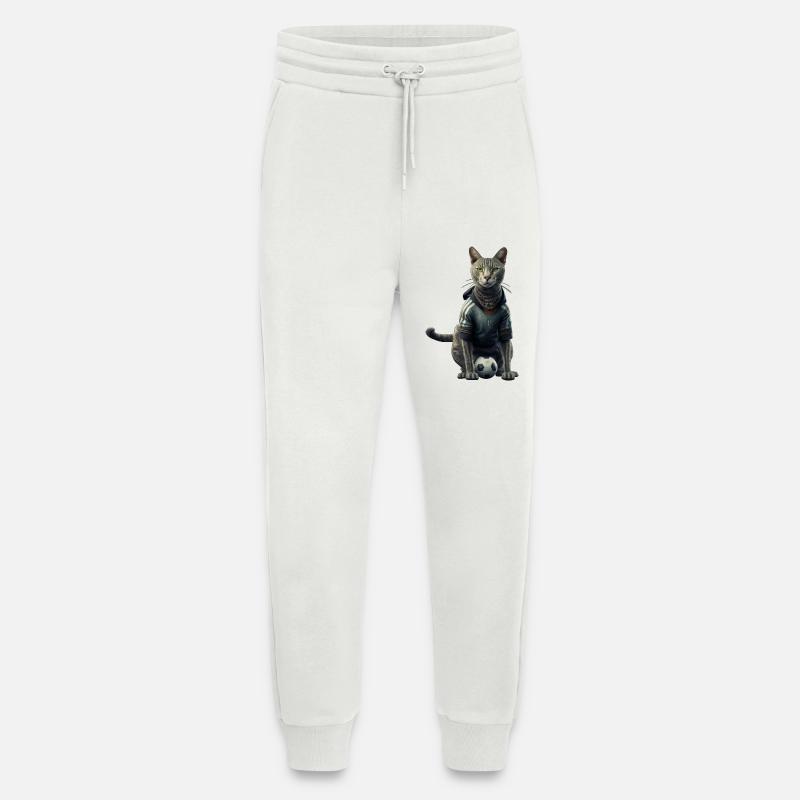 Fussball Katze - Jogginghose - made by SPREAD - OFF WHITE