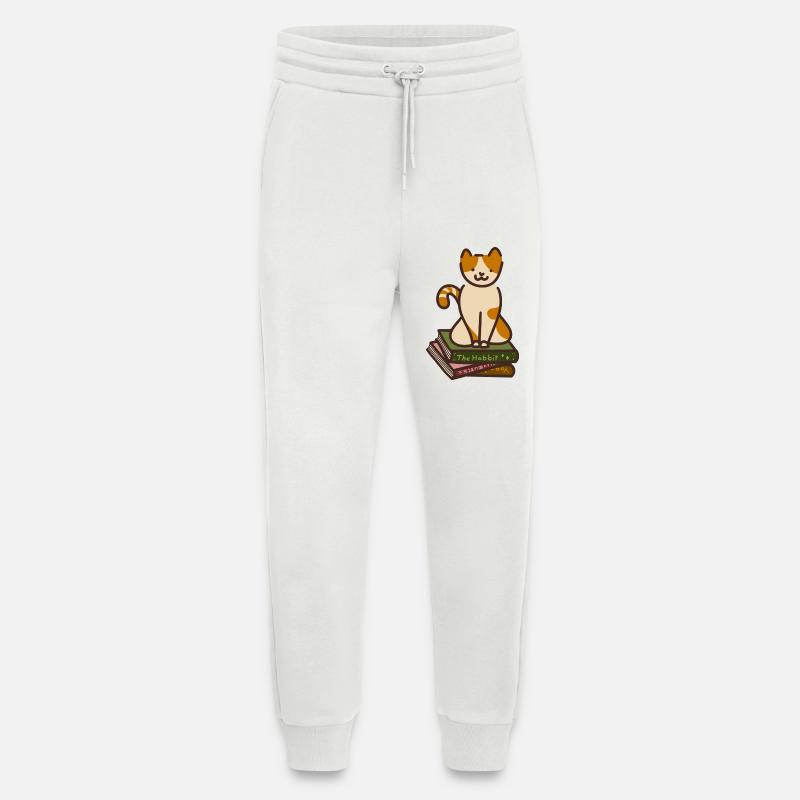 Katze auf Büchern - Jogginghose - made by SPREAD - OFF WHITE