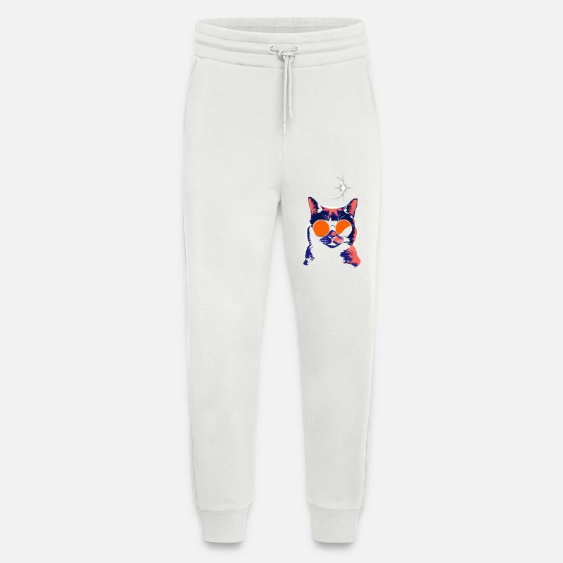 Katze Sonnenbrille Total Eclipse Cat - Jogginghose - made by SPREAD - OFF WHITE