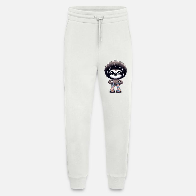 Disco Sloth: Starry Night Groover - Jogging Pants - made by SPREAD  - OFF WHITE