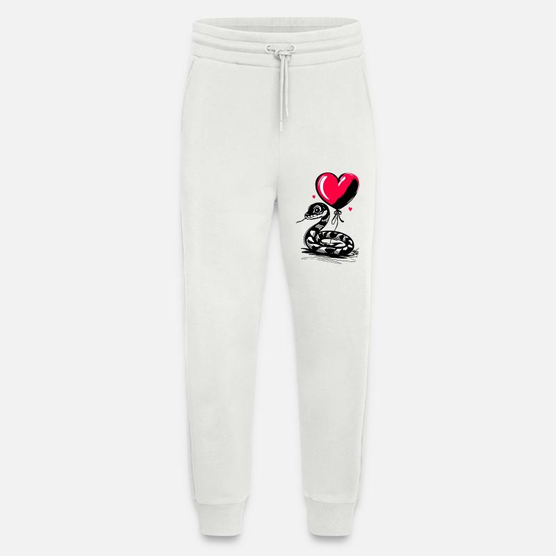 Schlange mit Herz Luftballon - Heartful Creatures - Jogginghose - made by SPREAD - OFF WHITE