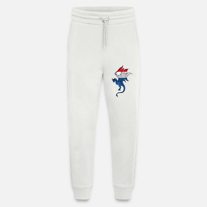 Drapeau des Pays-Bas - Pays-Bas - Silhouette de - Pantalon de jogging bio décontracté fabriqué en UE - OFF WHITE