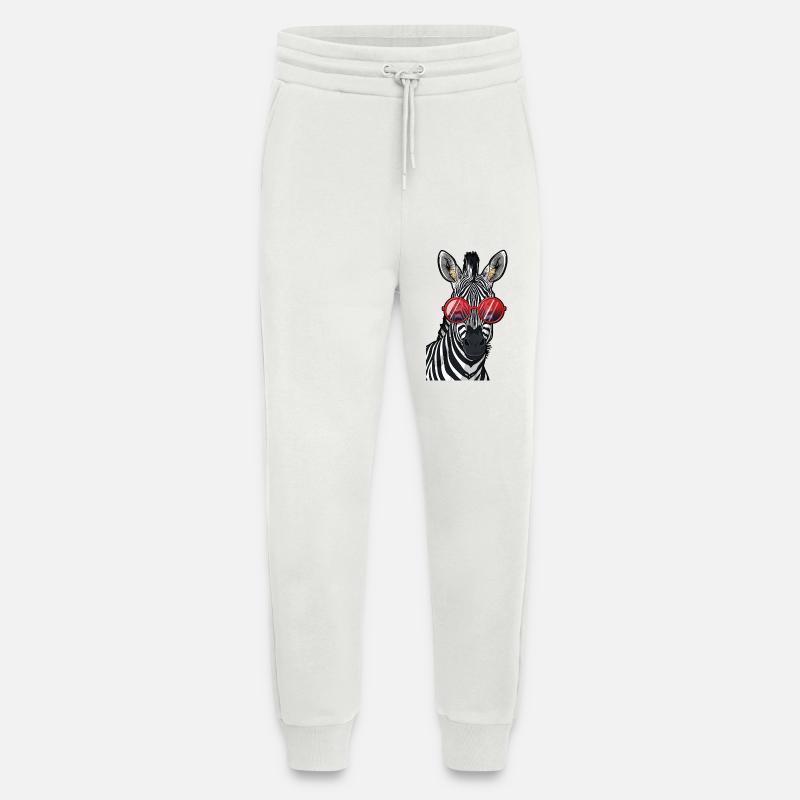 Hip Zebra mit Sonnenbrille - Jogginghose - made by SPREAD - OFF WHITE