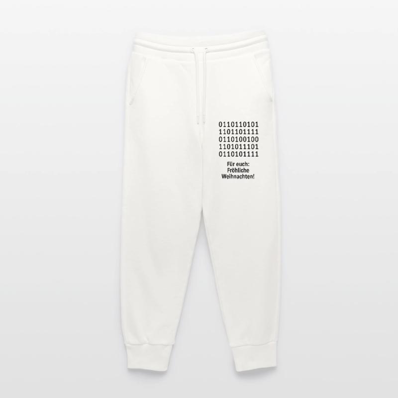 Christmas Code Binary Pattern Jogging Pants - made by SPREAD 