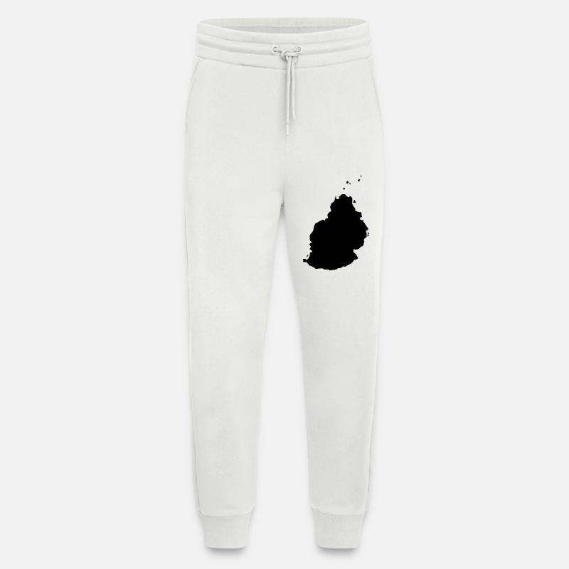 Mauritius map - Jogging Pants - made by SPREAD  - OFF WHITE