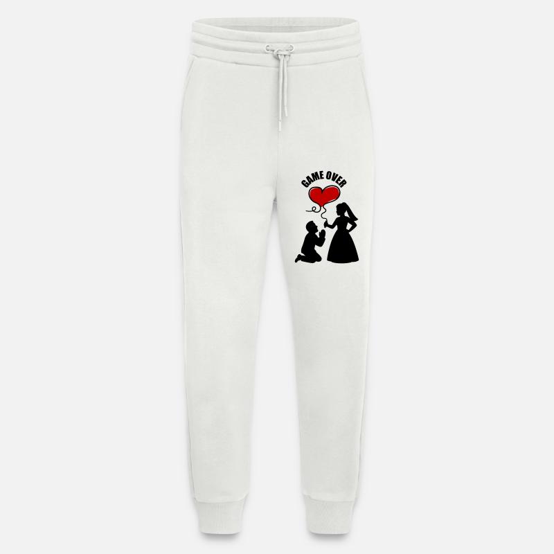 Brautpaar Ehepaar Hochzeit - Jogginghose - made by SPREAD - OFF WHITE