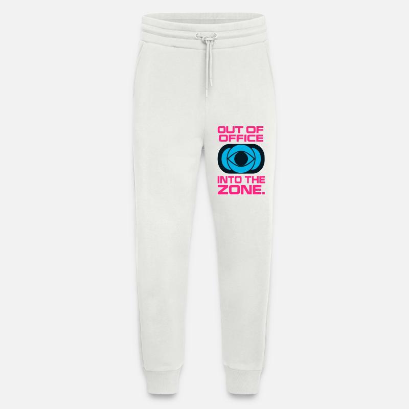 Hors Bureau Concentration Zone Travail - Pantalon de jogging bio décontracté fabriqué en UE - OFF WHITE