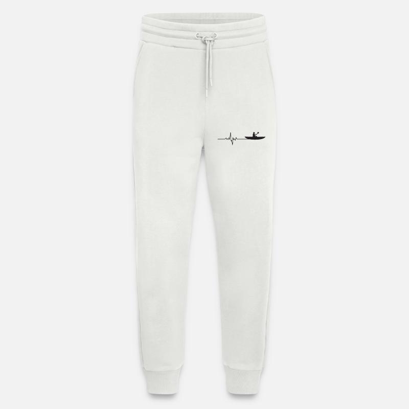 Herzschlag Ruderer – EKG Ruderboot Design - Jogginghose - made by SPREAD - OFF WHITE