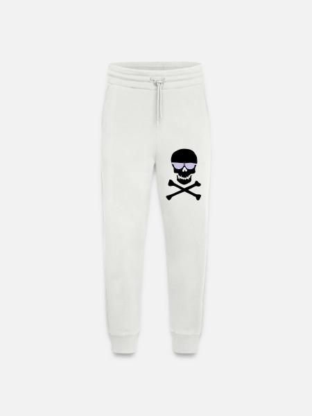 Piratl_mit_brille - Pantalon de jogging bio décontracté fabriqué en UE - OFF WHITE