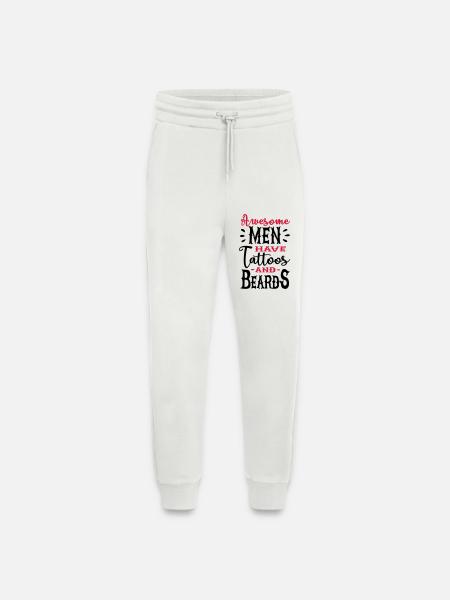 Awesome men have tattoos and beards 2clr - Jogging Pants - made by SPREAD - OFF WHITE