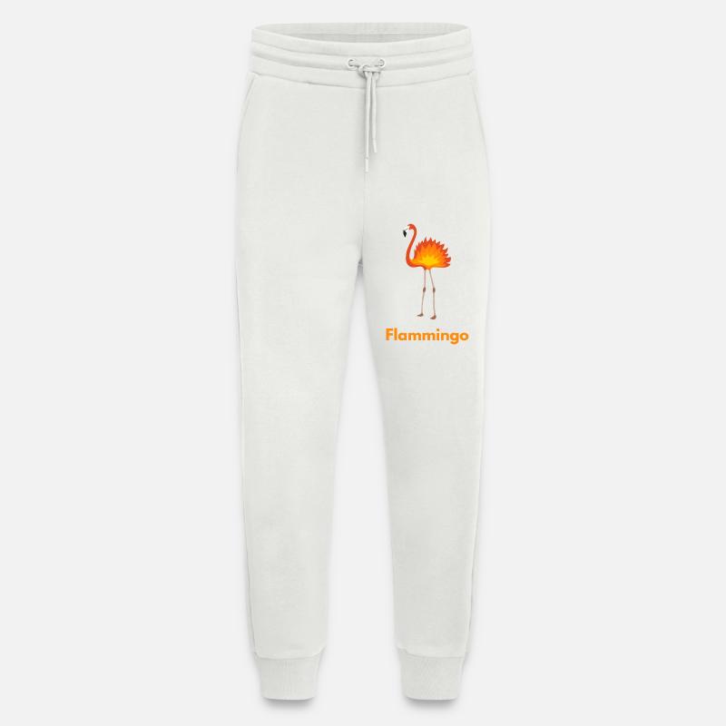 Flammingo Flamingo Feuer Shirt mit Witz - Jogginghose - made by SPREAD - OFF WHITE