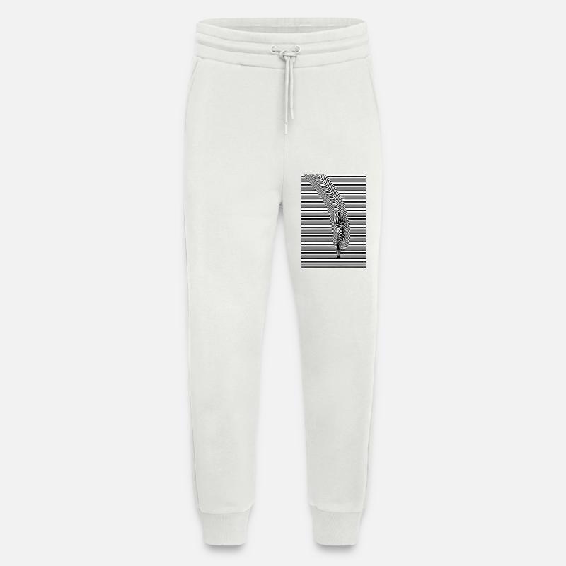 Zebra Optical Illusion - Jogging Pants - made by SPREAD  - OFF WHITE