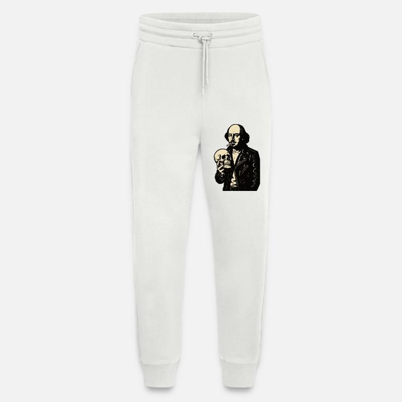 William Shakespeare mit Schädelporträt - Jogginghose - made by SPREAD - OFF WHITE