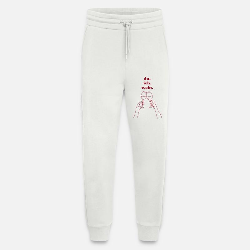 du. ich. wein. - Jogginghose - made by SPREAD - OFF WHITE